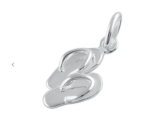 Sterling Silver Flip Flop Pendant