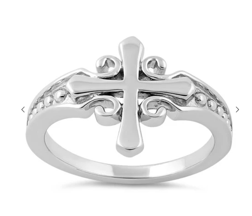 Sterling Silver Cross Ring