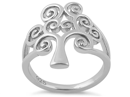 925 Sterling Silver Tree of Life Ring