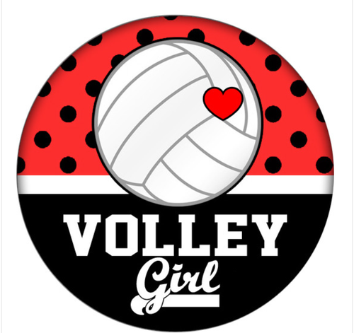 20 MM Volley Girl Red/Black Enamel