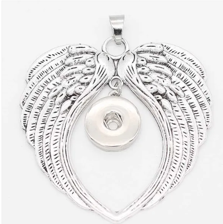 18 or 20 MM Silver Wings Pendant