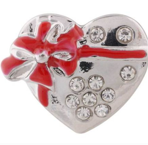 20 MM Christmas Heart Gift Box with Rinestones